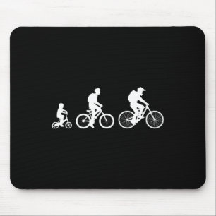 Biker Bicycle Cycling Mountain Biking Evolution Mouse Mat