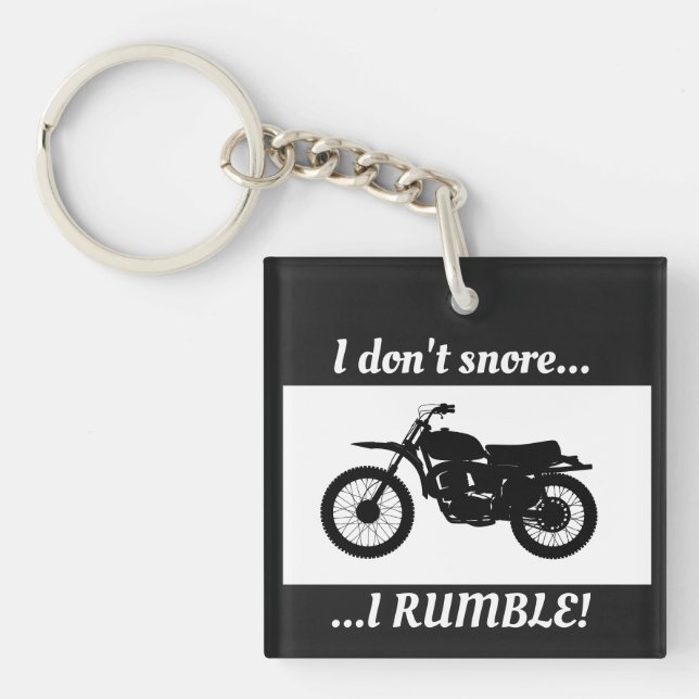 Biker Bikers Motorcycles Motorcyclist Keychain (Front)