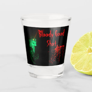 Biker Billy Bloody Good Halloween Party Shot Glass
