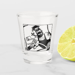 Biker black shot glass