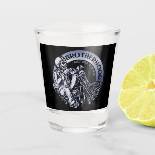 Biker Brotherhood Black Shot Glass