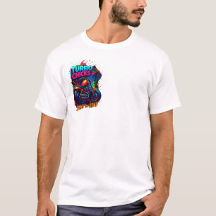 Biker Burn the Road T-Shirt Motorcycle Rider Tee