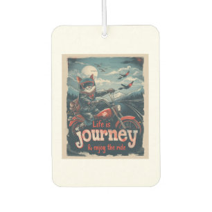 Biker Cat Adventure Car Air Freshener