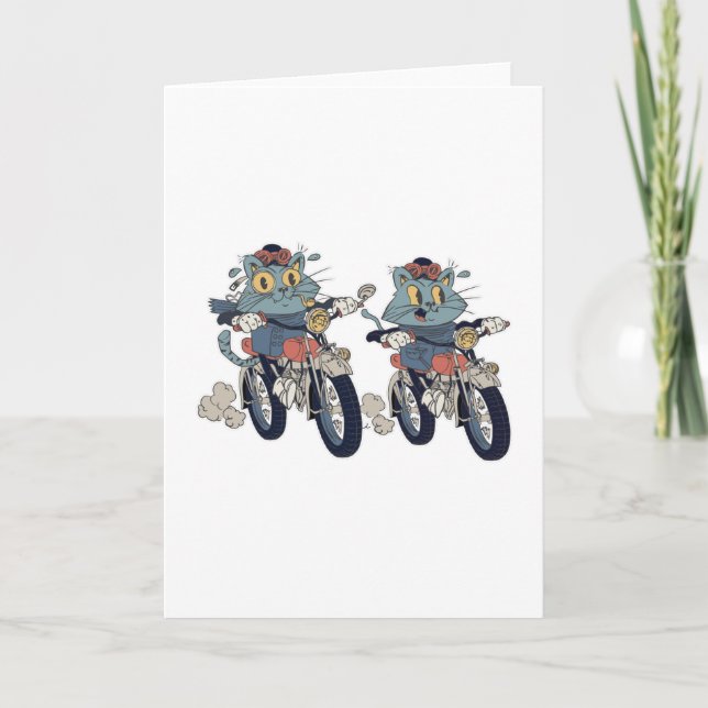 Biker cats card (Front)