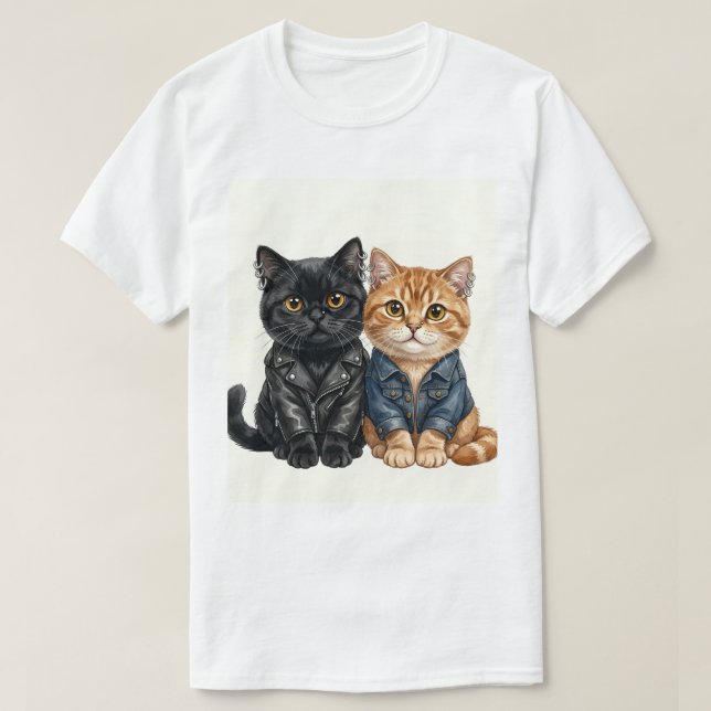 Biker Cats T-Shirt (Design Front)