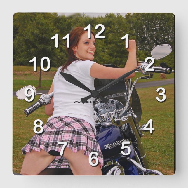 Biker Chic-Wall Clock (Front)