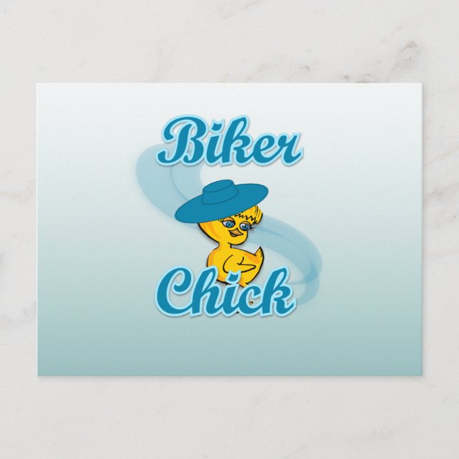 Biker Chick #3 Postcard (Front)