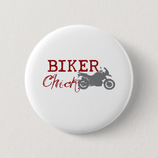 Biker Chick 6 Cm Round Badge