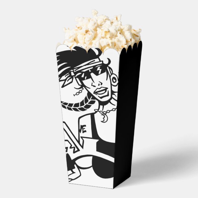 Biker Chick black white black popcorn boxes (Popped)