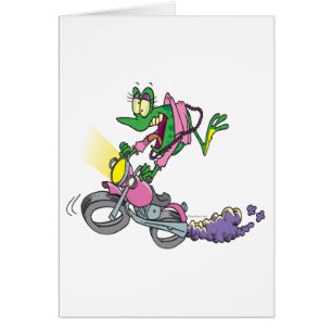 biker chick froggy frog animal cartoon
