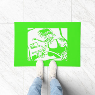 Biker Chick green doormat