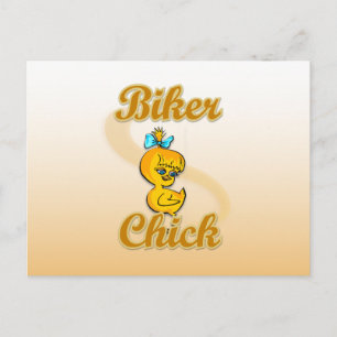 Biker Chick Postcard