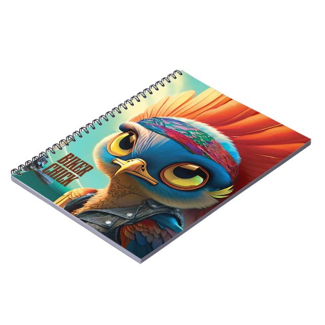 Biker Chick Spiral Photo Notebook (Left Side)