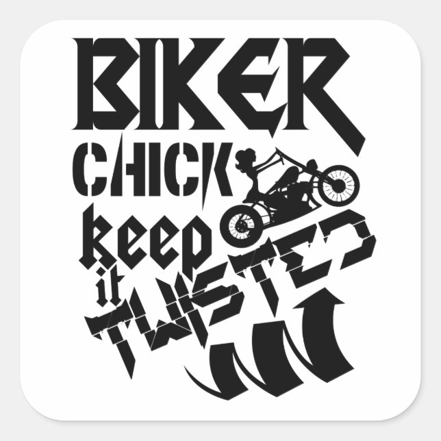 Biker Chick Sticker (Front)