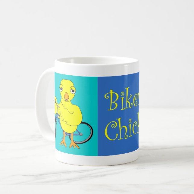 Biker Chick Text Coffee Mug (Front Left)