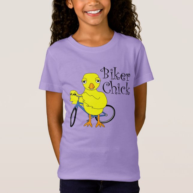 Biker Chick Text T-Shirt (Front)