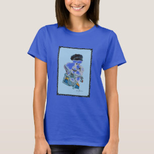 Biker Chick White Poodle on Harley Tee