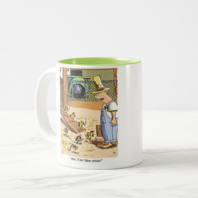Biker Chicks "the original" two tone mug (Front Left)