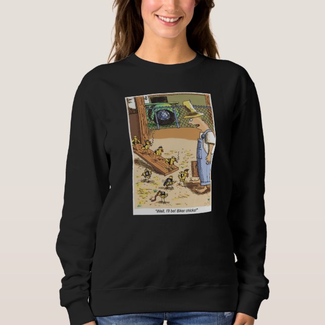 Biker Chicks women black sweatshirt (Front)
