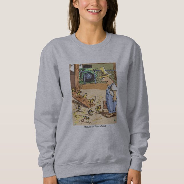 Biker Chicks women grey sweatshirt (Front)