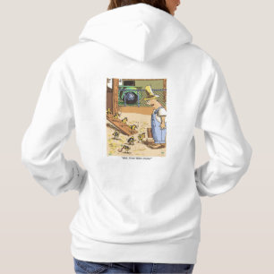 Biker Chicks women white hooded sweatshirt back