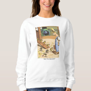 Biker Chicks women white sweatshirt