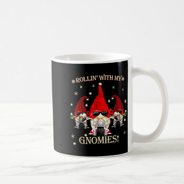 Biker Christmas Gnomes Biker Garden Christmas Gnom Coffee Mug (Right)