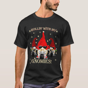 Biker Christmas Gnomes Biker Garden Christmas Gnom T-Shirt