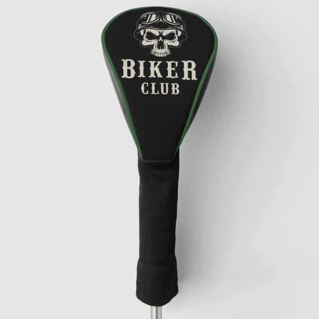 Biker Club Skull Golf Head Cover (Front)