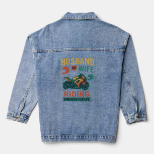 Biker couple denim jacket