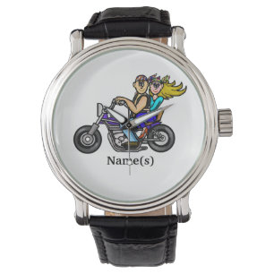 Biker Couple Watch  Customise With Names!