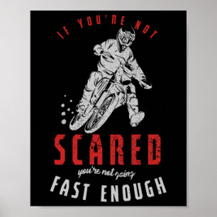 Biker Cyclist Bicycle Mountain Biking Bike Bmx Bic Poster