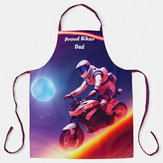 Biker Dad Apron - Cool & Personalised Father’s Day (Front)