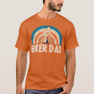 Biker Dad Bicycle Retro Cyclist Riding Bike  T-Shirt
