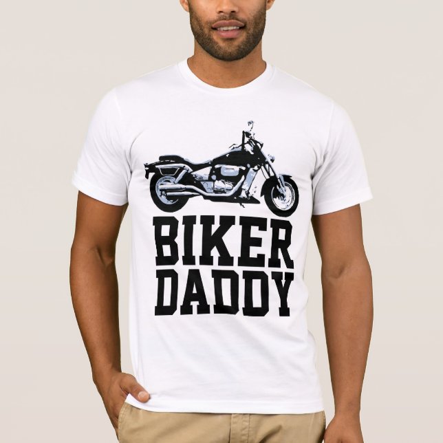 BIKER DAD DADDY MOTORCYCLE T-Shirts (Front)