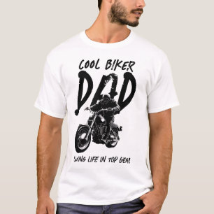 Biker Dad   Father's Day   Light Base Basic T-Shirt