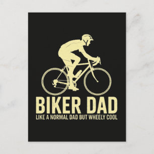 Biker Dad Like A Normal Dad Holiday Postcard