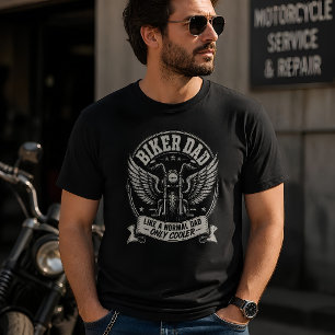 Biker Dad Like Normal Dad Only Cooler Motorcycle T-Shirt