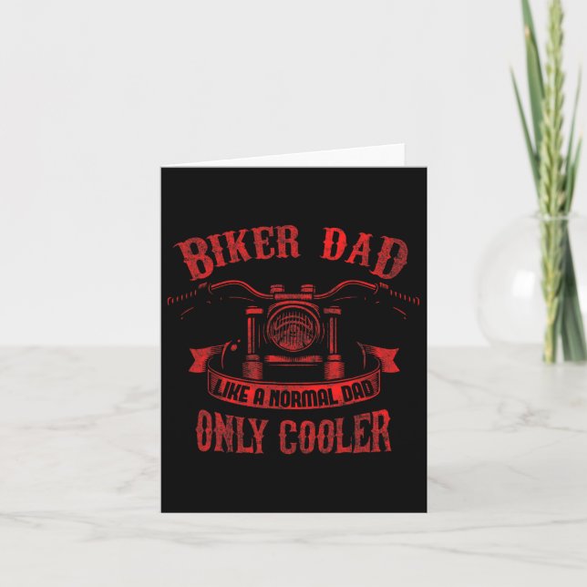 Biker Dad Motorcycle Father&#; s Day Design For Fa Card (Front)
