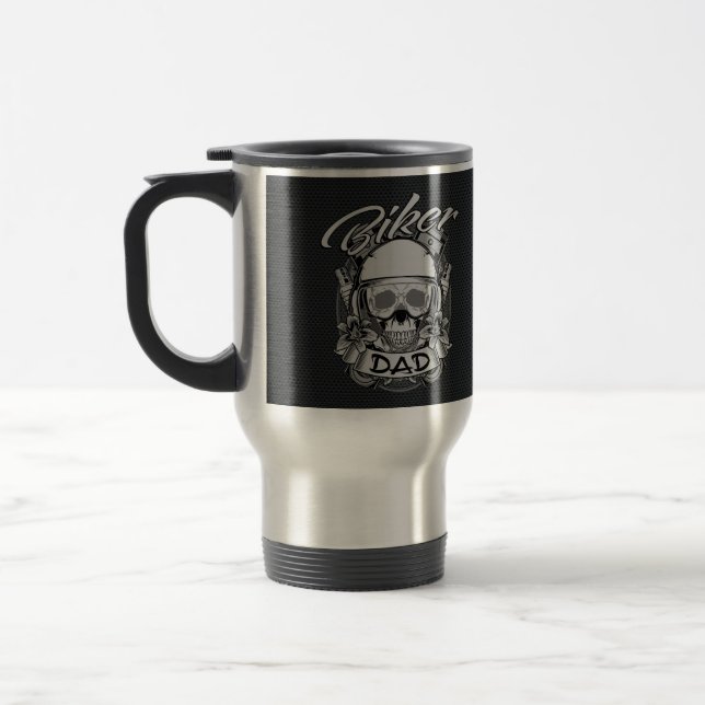 Biker Dad Travel Mug (Left)