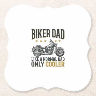 Biker Dad Vintage Motorcycle Quote Shirt_1 Paper Coaster