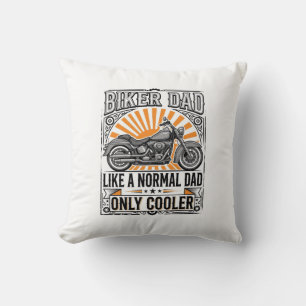 Biker Dad Vintage Motorcycle Vector Design_1 Cushion