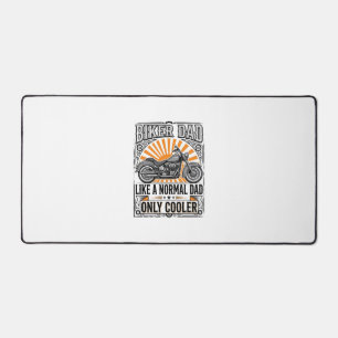 Biker Dad Vintage Motorcycle Vector Design_1 Desk Mat