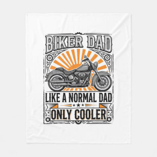 Biker Dad Vintage Motorcycle Vector Design_1 Fleece Blanket