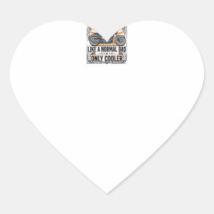 Biker Dad Vintage Motorcycle Vector Design_1 Heart Sticker