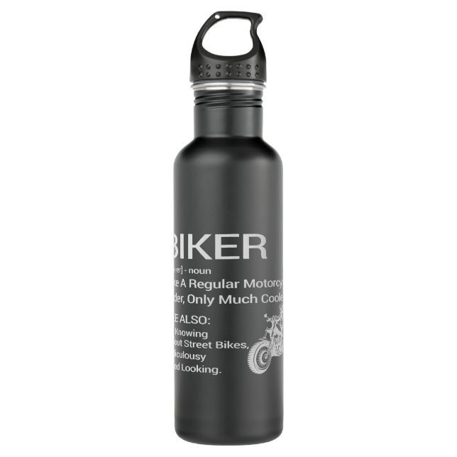 Biker Definition Like A Regular Motorcycle Rider B 710 Ml Water Bottle (Front)