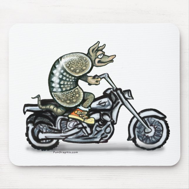 Biker Dillo Mouse Mat (Front)