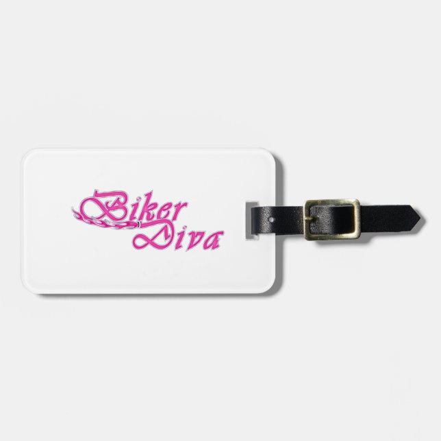 Biker Diva Luggage Tag (Front Horizontal)