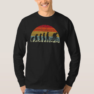 Biker Evolution Evolution Of Man Road Bike Racing T-Shirt