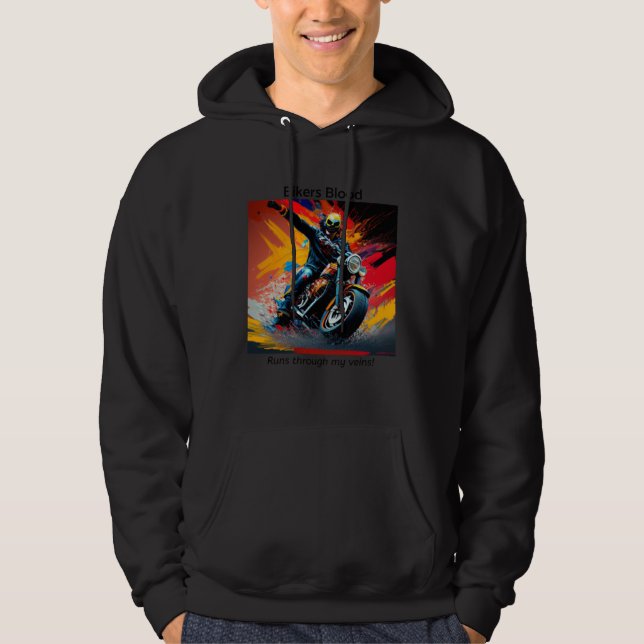 biker  for biker pops day  for father motorbike hoodie (Front)